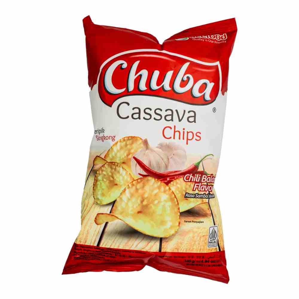 Chuba Cassava Chips Chilli Belado (16 x 140g)