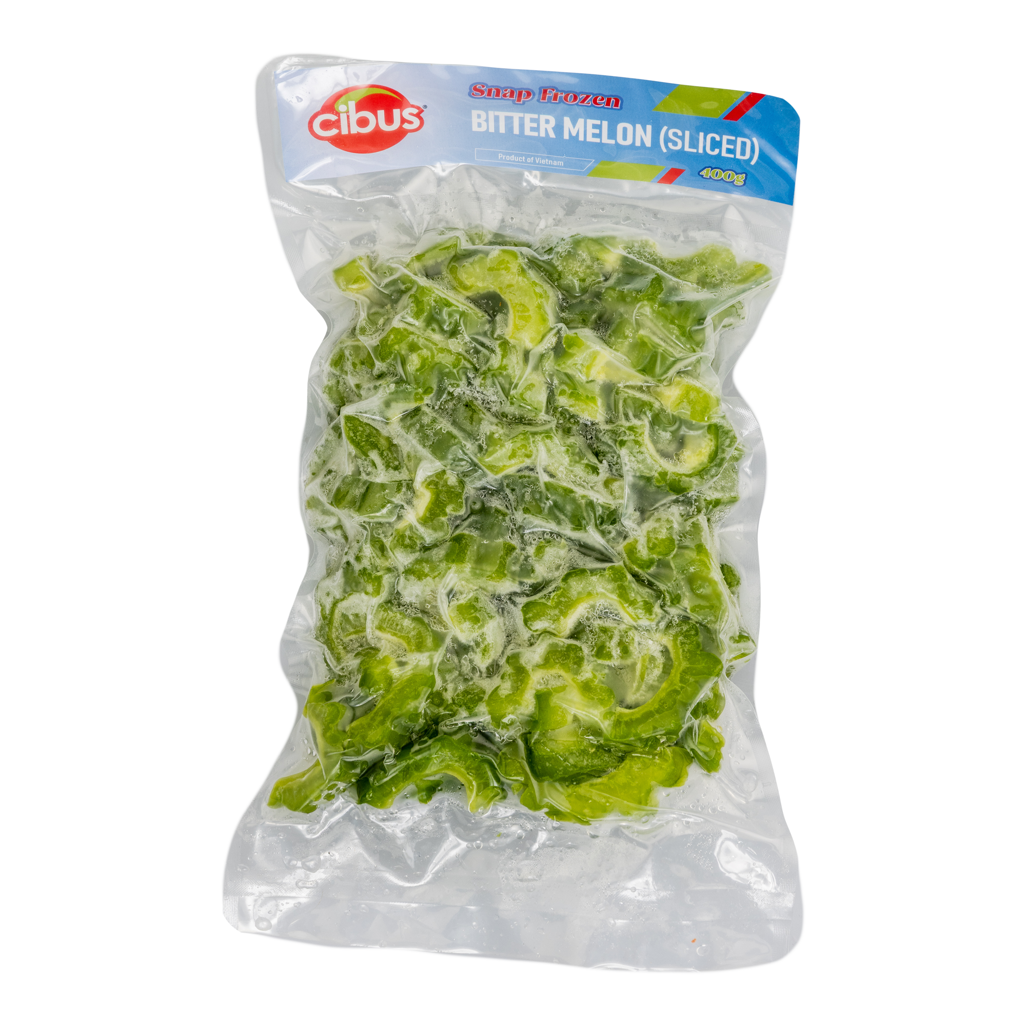 Cibus Snap Frozen Bitter Melon Sliced (400g x 25 packs)