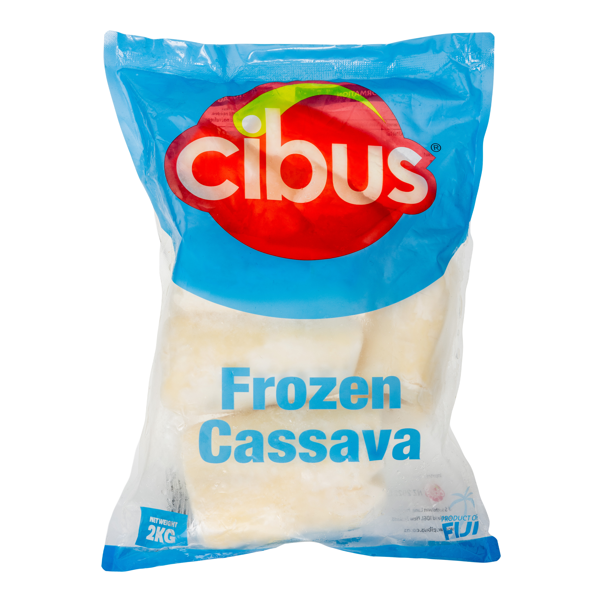 Cibus Frozen White Cassava from Fiji 20KG (10 x 2KG)