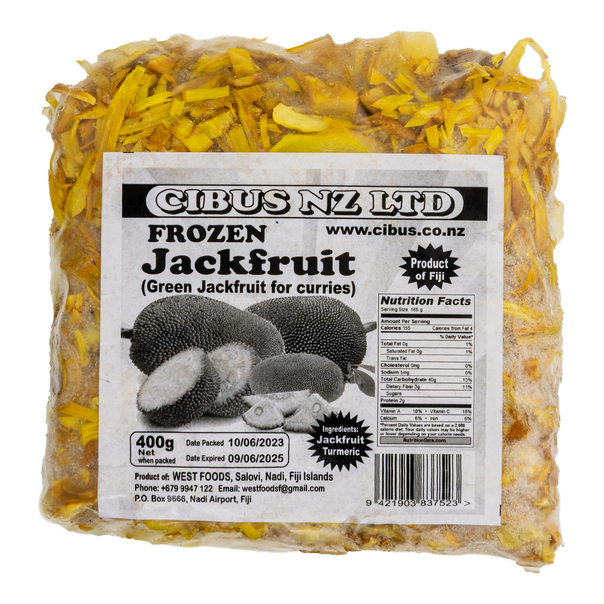 Cibus Frozen Jackfruit from Fiji (50 x 400g)