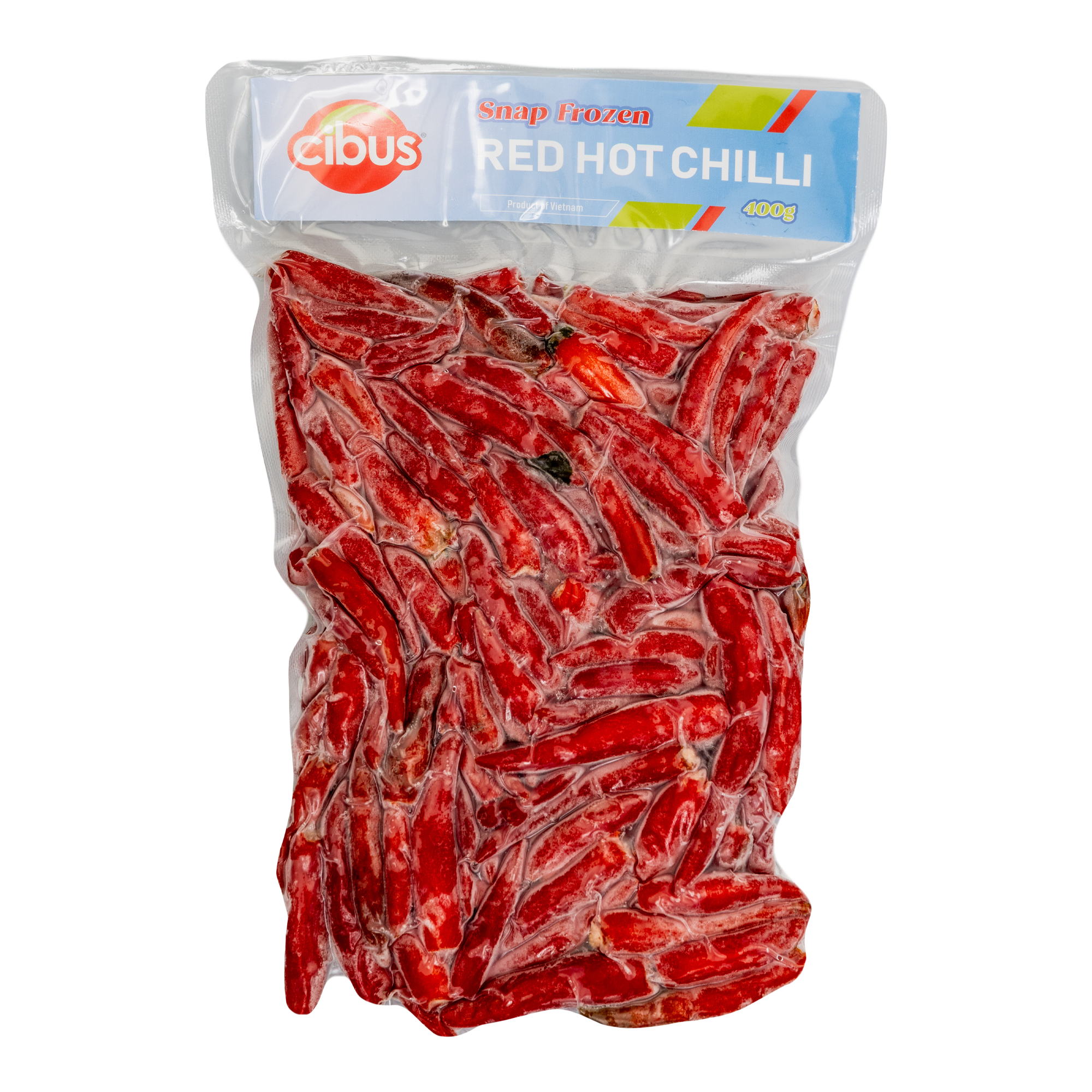 Cibus Snap Frozen Red Hot Chilli (400g x 25 packs)