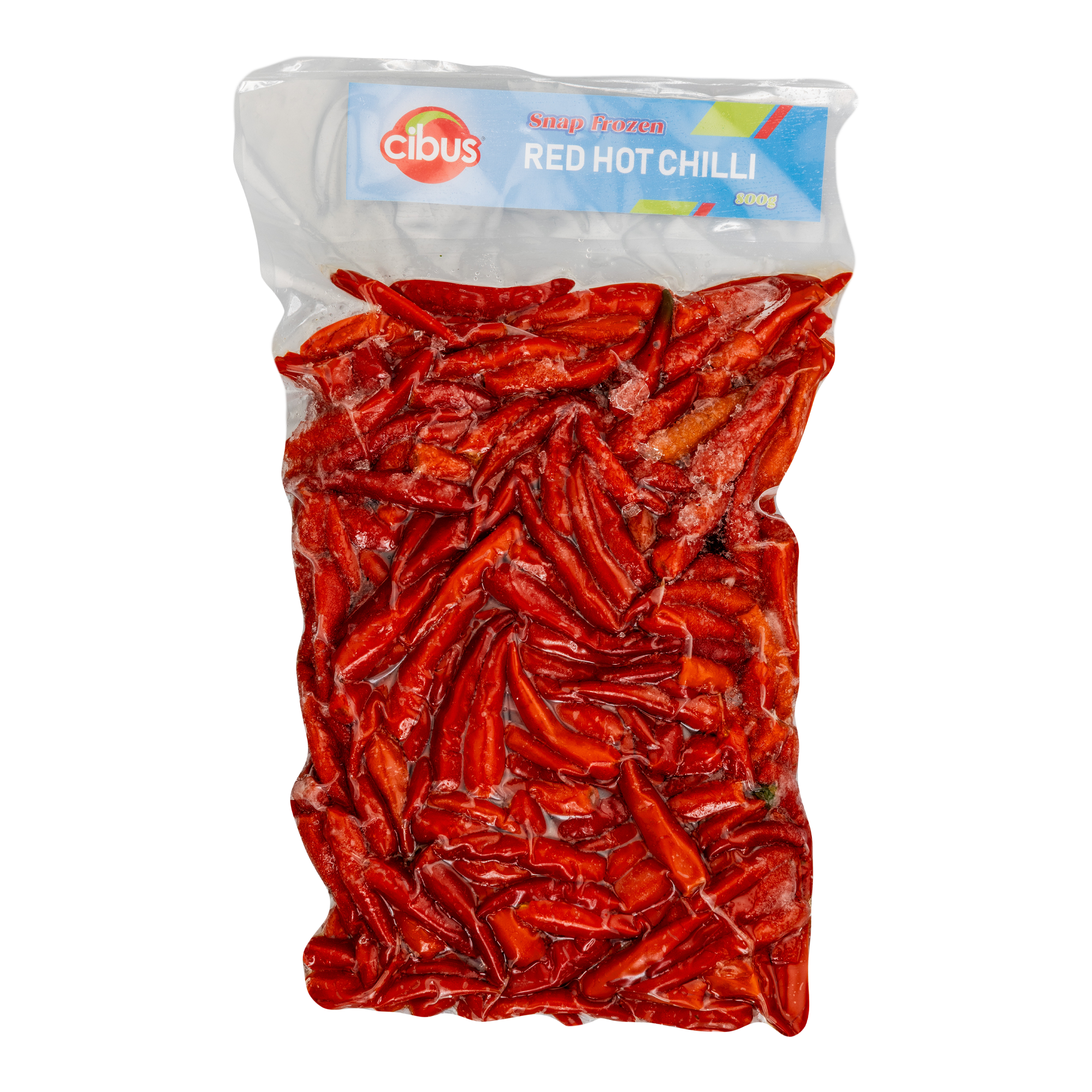 Cibus Snap Frozen Red Hot Chilli (800g x 12 packs)