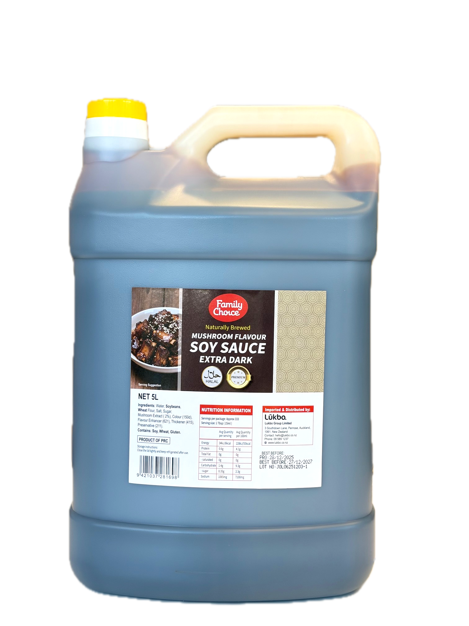 Family Choice Superior Dark Mushroom Soy Sauce (4 x 5L)