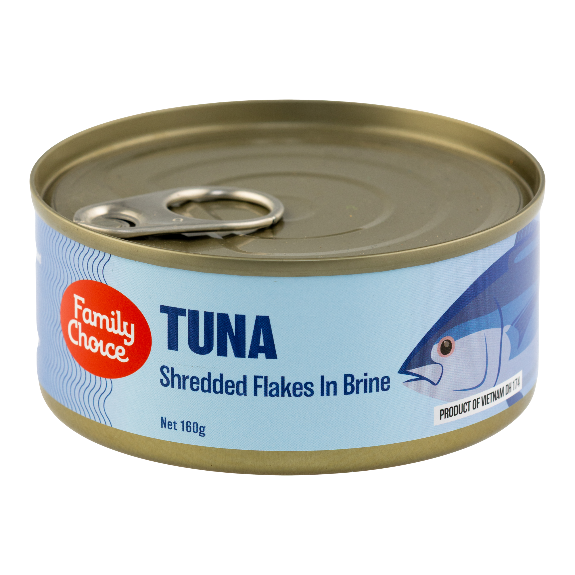 Family Choice Skipjack Shredded Tuna Flakes Singles (48 x 160G)