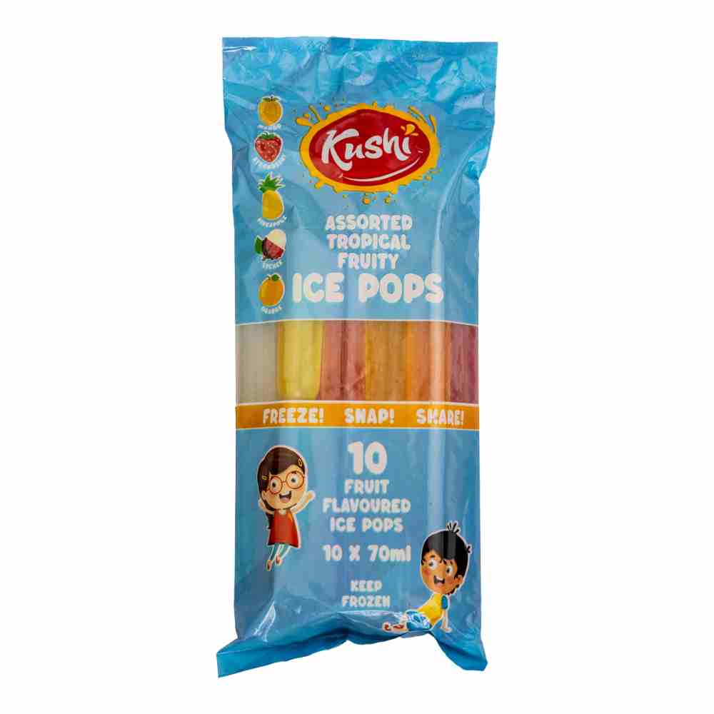 Kushi Tropical Fruity Ice Pops (10x12x70ml)