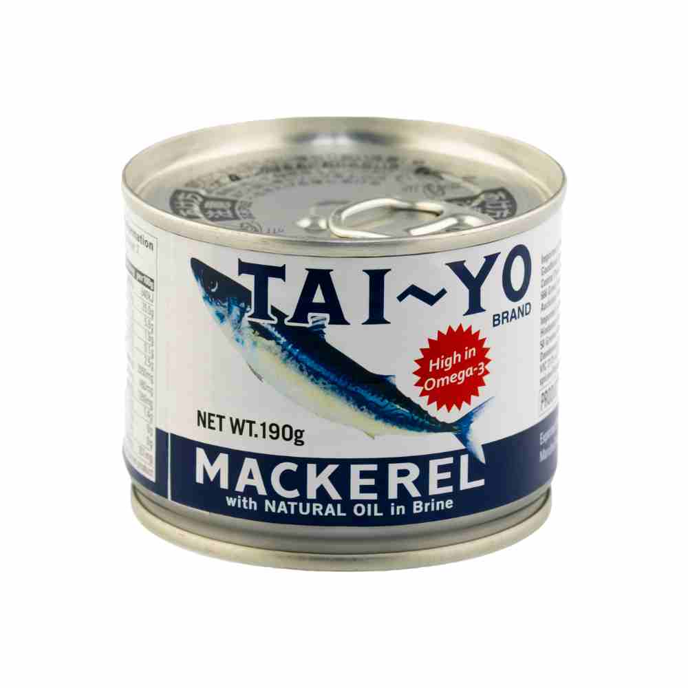 Tai-yo Mackerel with Natural Oil in Brine (24 x 190g)